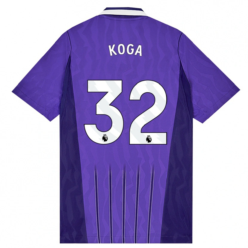 Danxen Dames Tōko Koga #32 Paars Wit Thuisshirt Derde Tenue 2026/27 T-Shirt