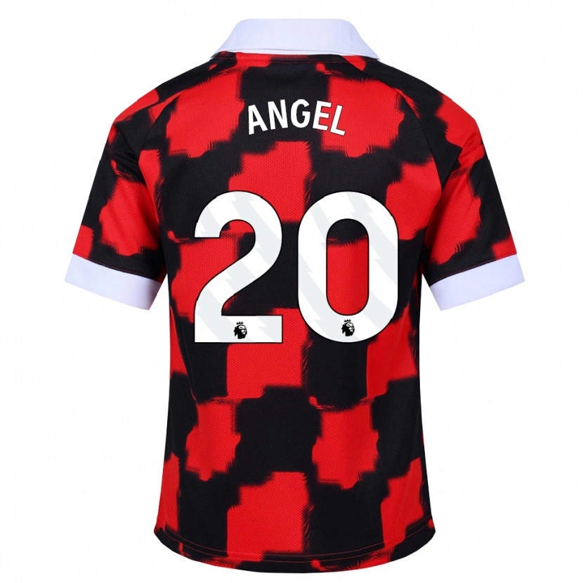 Danxen Dames Manuel Ángel #20 Rood Wit Zwart Uitshirt Uittenue 2026/27 T-Shirt