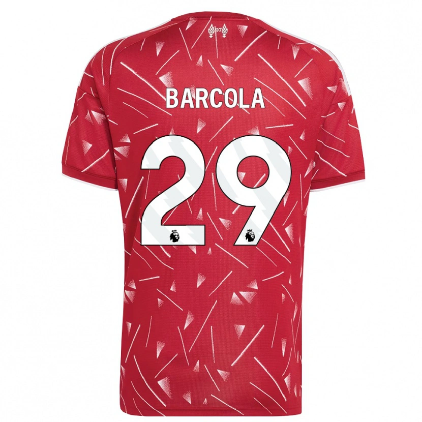 Danxen Dames Bradley Barcola #29 Wit Rood Thuisshirt Thuistenue 2026/27 T-Shirt