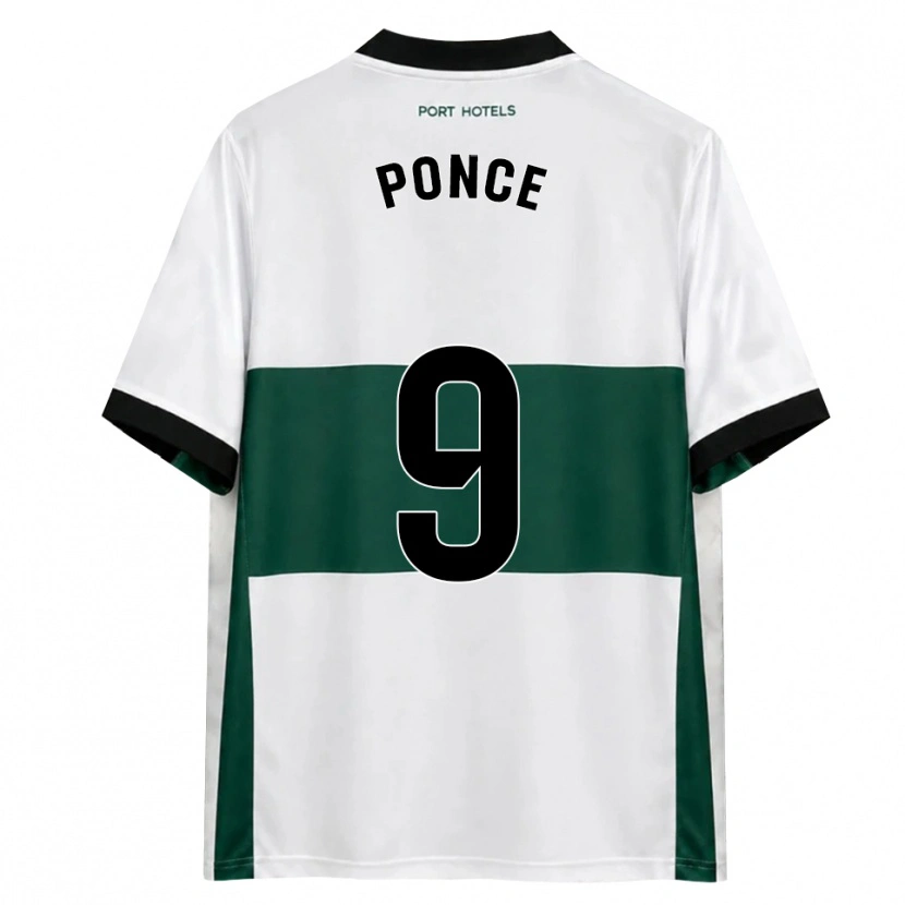 Danxen Kinderen Ezequiel Ponce #9 Groen Wit Rood Thuisshirt Thuistenue 2026/27 T-Shirt