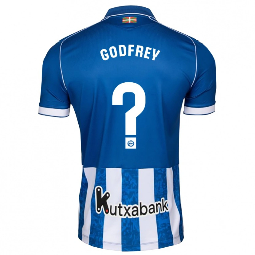 Danxen Kinderen Andrés Godfrey #0 Blauw Wit Zwart Thuisshirt Thuistenue 2026/27 T-Shirt