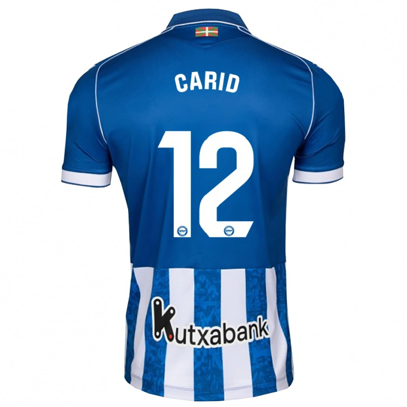 Danxen Kinderen Andrea Carid #12 Blauw Wit Zwart Thuisshirt Thuistenue 2026/27 T-Shirt