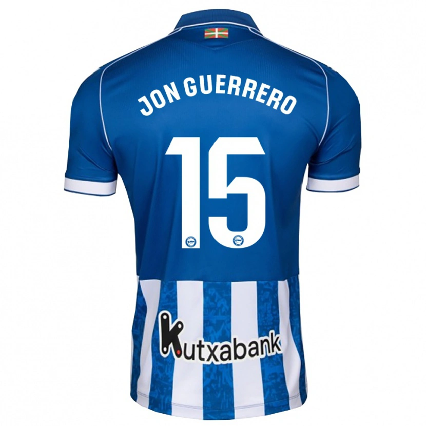 Danxen Kinderen Julen Jon Guerrero #15 Blauw Wit Zwart Thuisshirt Thuistenue 2026/27 T-Shirt
