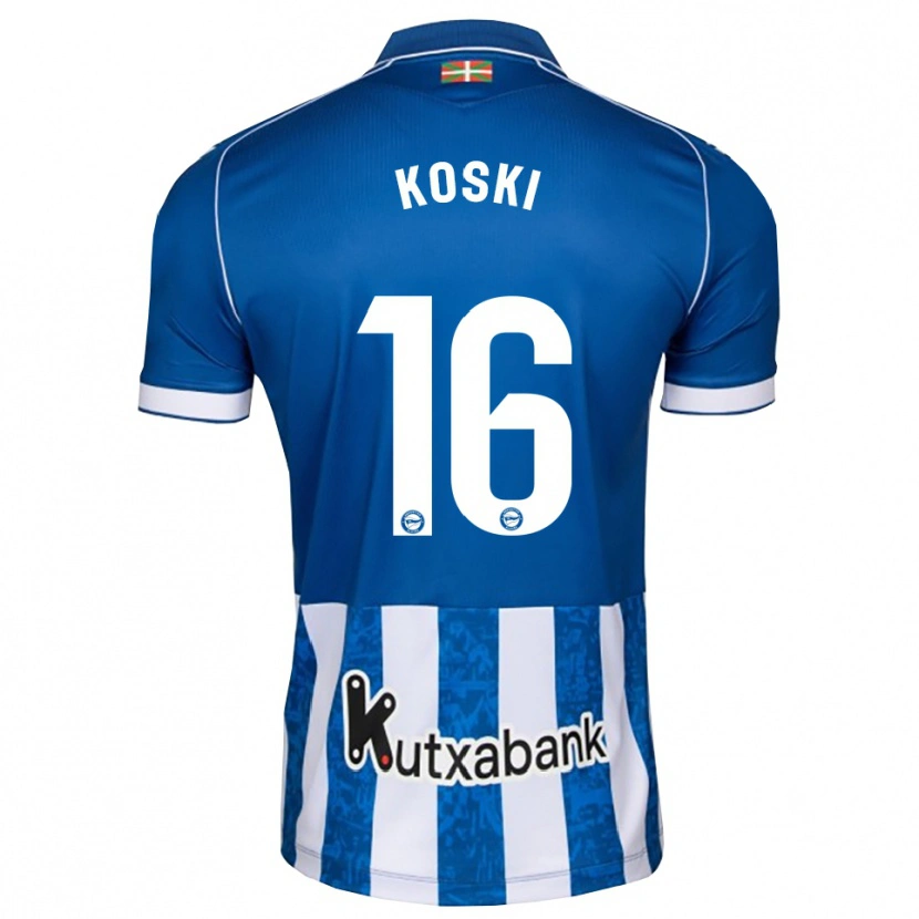 Danxen Kinderen Ville Koski #16 Blauw Wit Zwart Thuisshirt Thuistenue 2026/27 T-Shirt