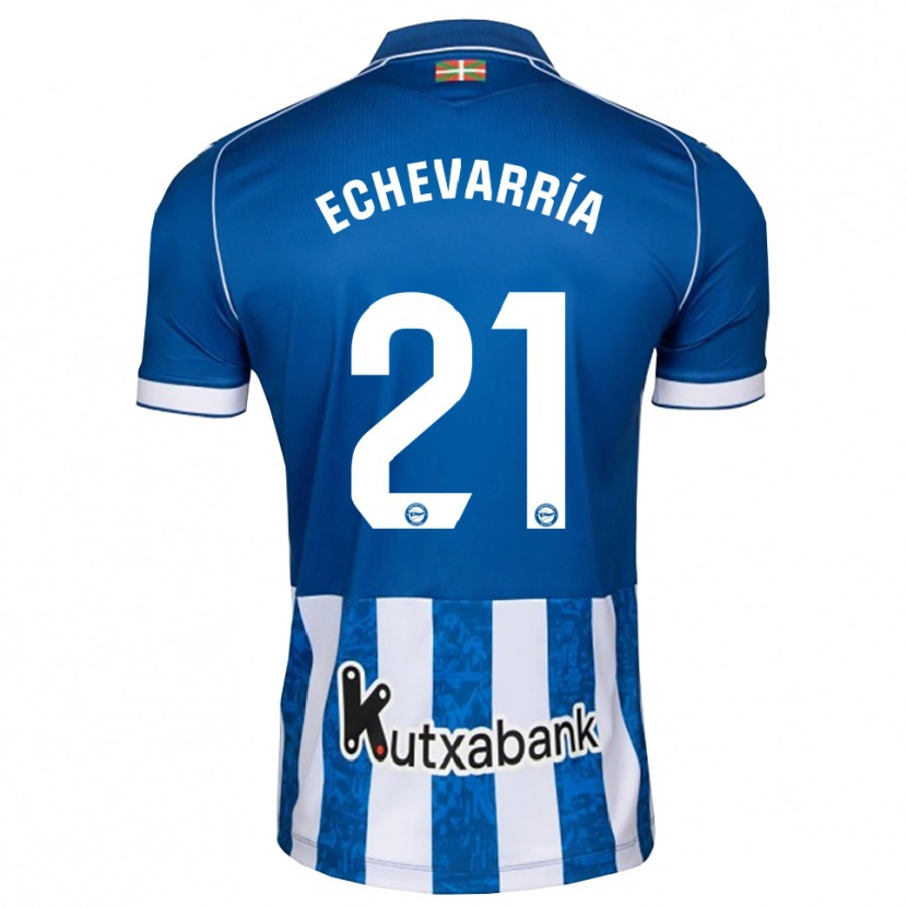 Danxen Kinderen Martin Echevarría #21 Blauw Wit Zwart Thuisshirt Thuistenue 2026/27 T-Shirt
