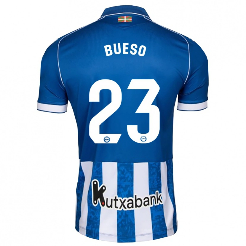 Danxen Kinderen Alejandro Bueso #23 Blauw Wit Zwart Thuisshirt Thuistenue 2026/27 T-Shirt