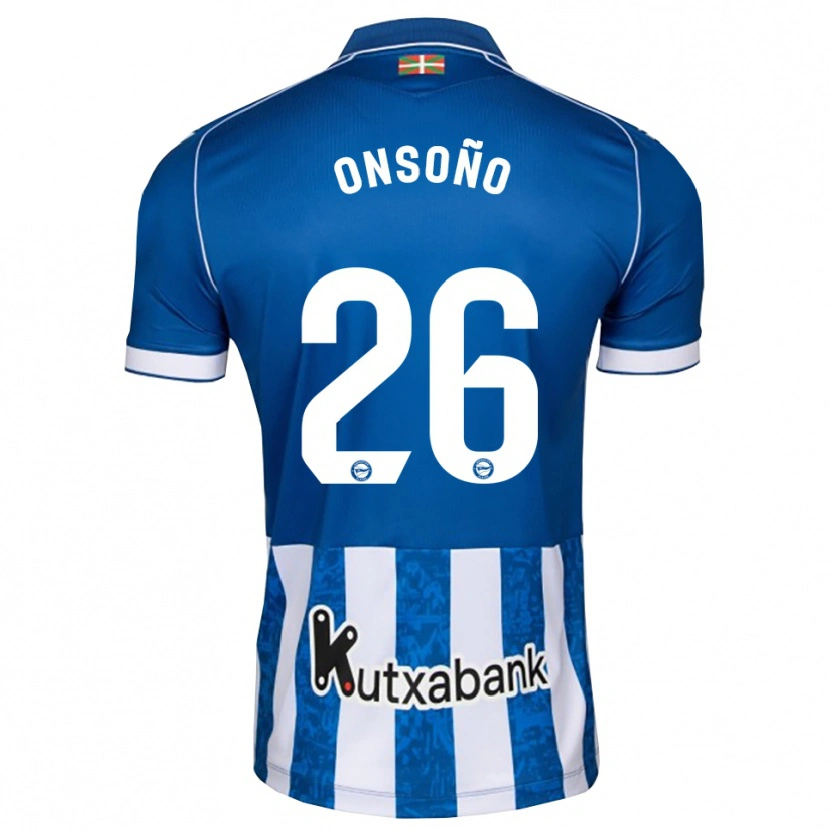 Danxen Kinderen Lorea Onsoño #26 Blauw Wit Zwart Thuisshirt Thuistenue 2026/27 T-Shirt