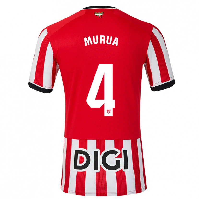 Danxen Kinderen Garazi Murua Astorkiza #4 Rood Zwart Wit Thuisshirt Thuistenue 2026/27 T-Shirt