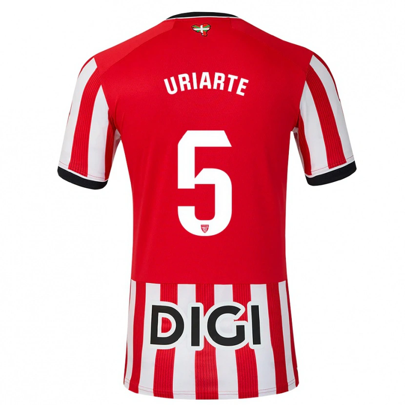 Danxen Kinderen Naroa Uriarte Urazurrutia #5 Rood Zwart Wit Thuisshirt Thuistenue 2026/27 T-Shirt