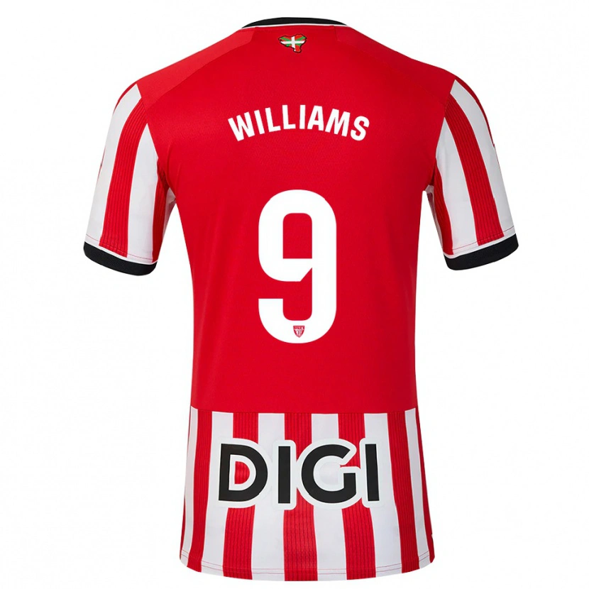 Danxen Kinderen Iñaki Williams #9 Rood Zwart Wit Thuisshirt Thuistenue 2026/27 T-Shirt