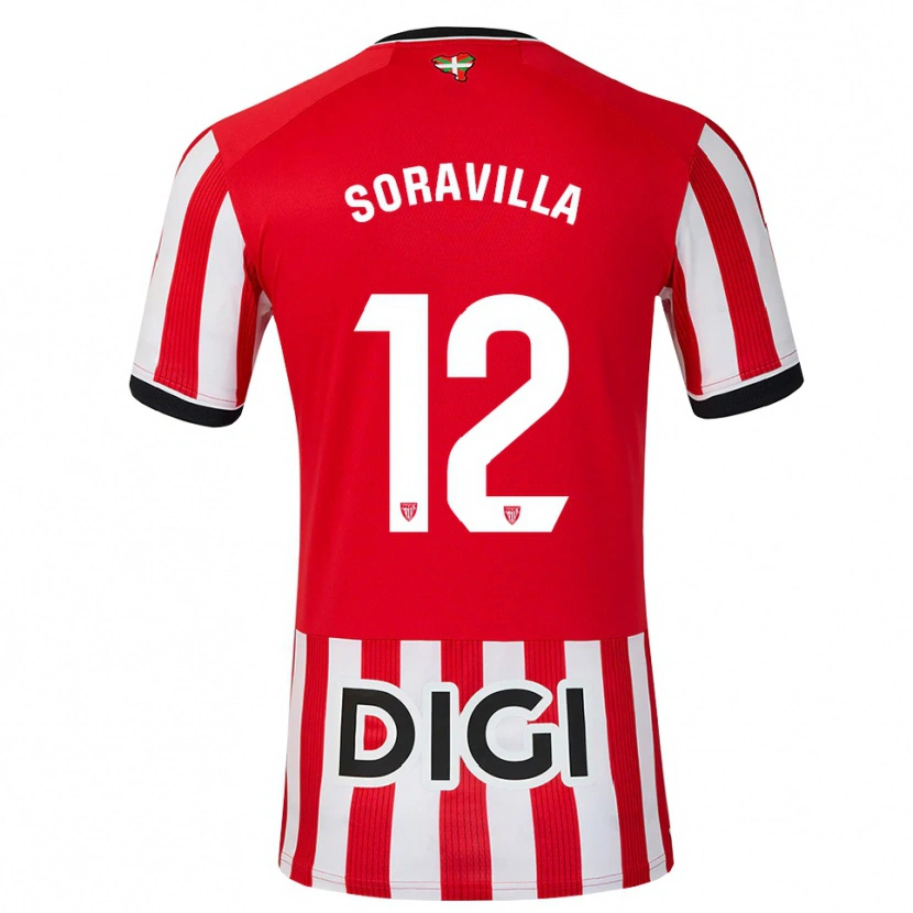 Danxen Kinderen Ander Soravilla #12 Rood Zwart Wit Thuisshirt Thuistenue 2026/27 T-Shirt