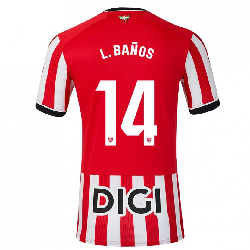 Danxen Kinderen Leire Baños Indakoetxea #14 Rood Zwart Wit Thuisshirt Thuistenue 2026/27 T-Shirt