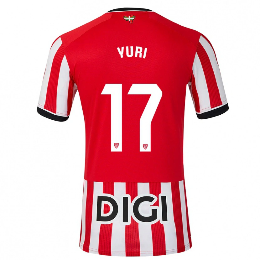 Danxen Kinderen Yuri Berchiche #17 Rood Zwart Wit Thuisshirt Thuistenue 2026/27 T-Shirt