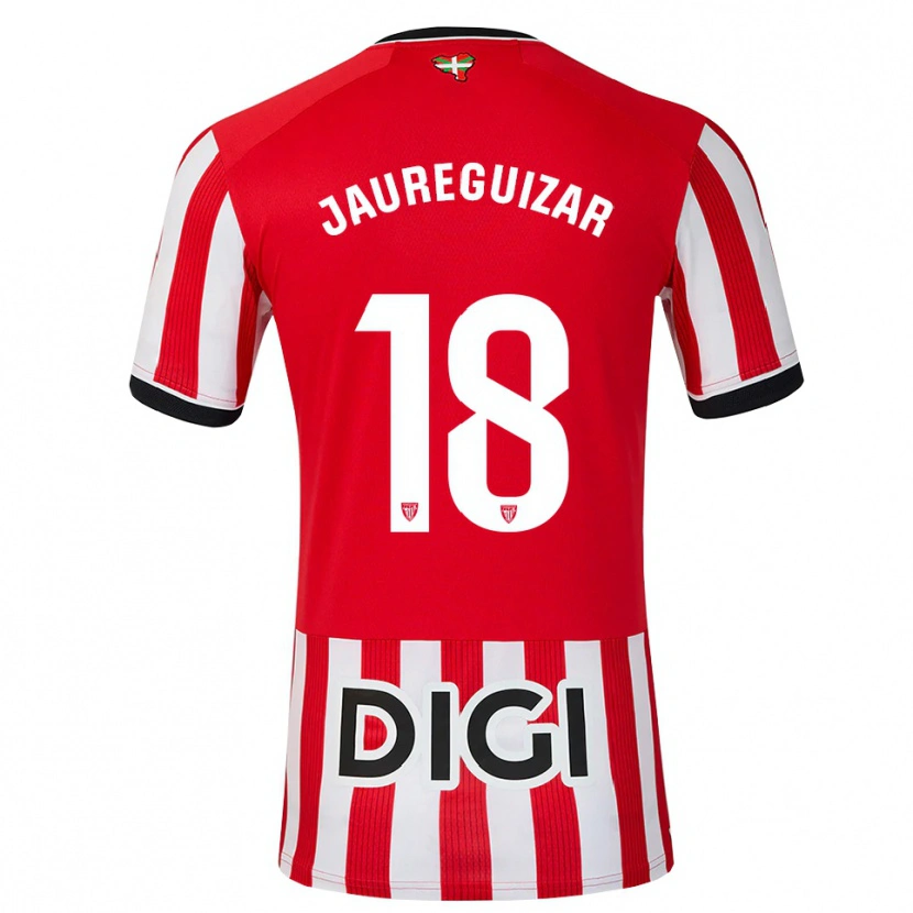 Danxen Kinderen Mikel Jauregizar #18 Rood Zwart Wit Thuisshirt Thuistenue 2026/27 T-Shirt