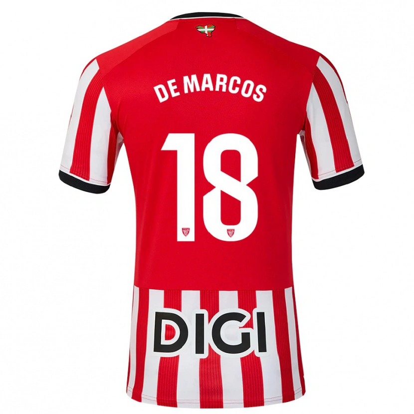 Danxen Kinderen Oscar De Marcos #18 Rood Zwart Wit Thuisshirt Thuistenue 2026/27 T-Shirt
