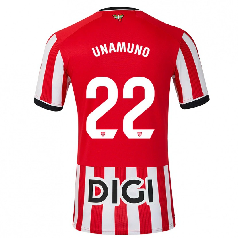 Danxen Kinderen Oier Unamuno #22 Rood Zwart Wit Thuisshirt Thuistenue 2026/27 T-Shirt