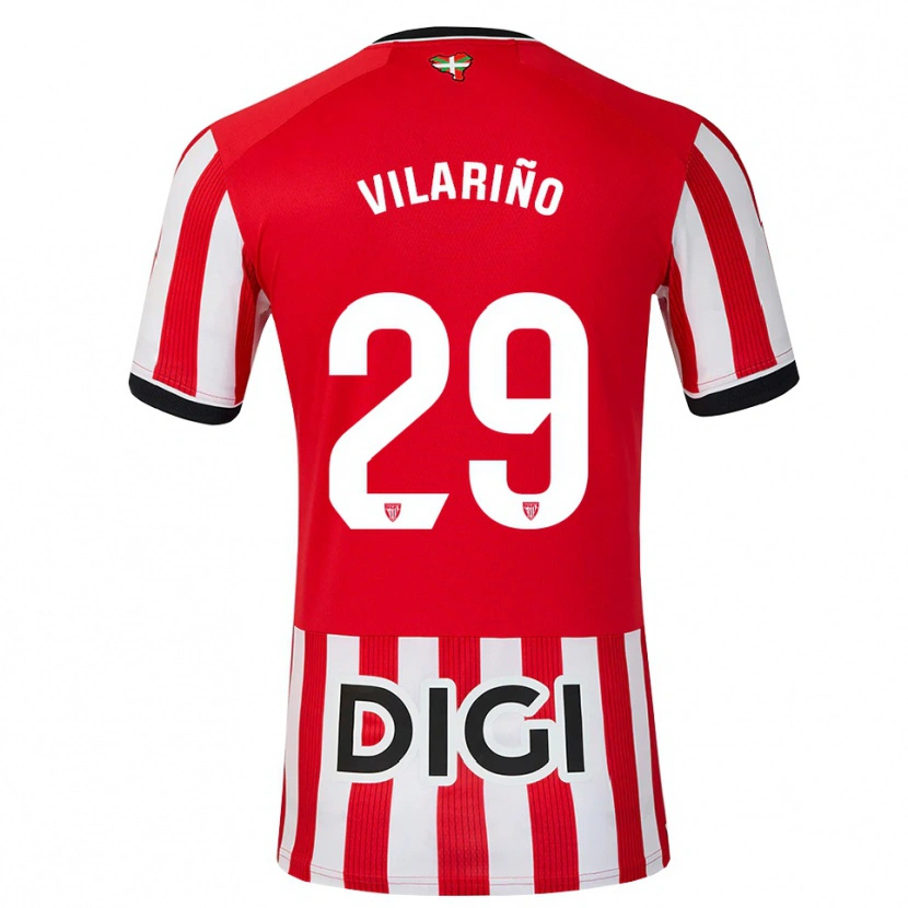 Danxen Kinderen Maitane Vilariño #29 Rood Zwart Wit Thuisshirt Thuistenue 2026/27 T-Shirt