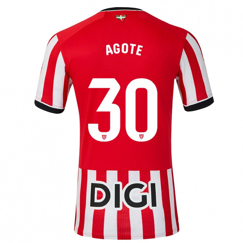Danxen Kinderen Daniela Agote Aguirre #30 Rood Zwart Wit Thuisshirt Thuistenue 2026/27 T-Shirt