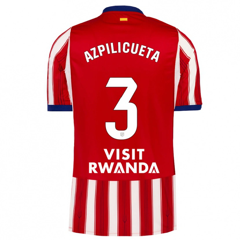 Danxen Kinderen César Azpilicueta #3 Koninklijk Blauw Rood Wit Thuisshirt Thuistenue 2026/27 T-Shirt