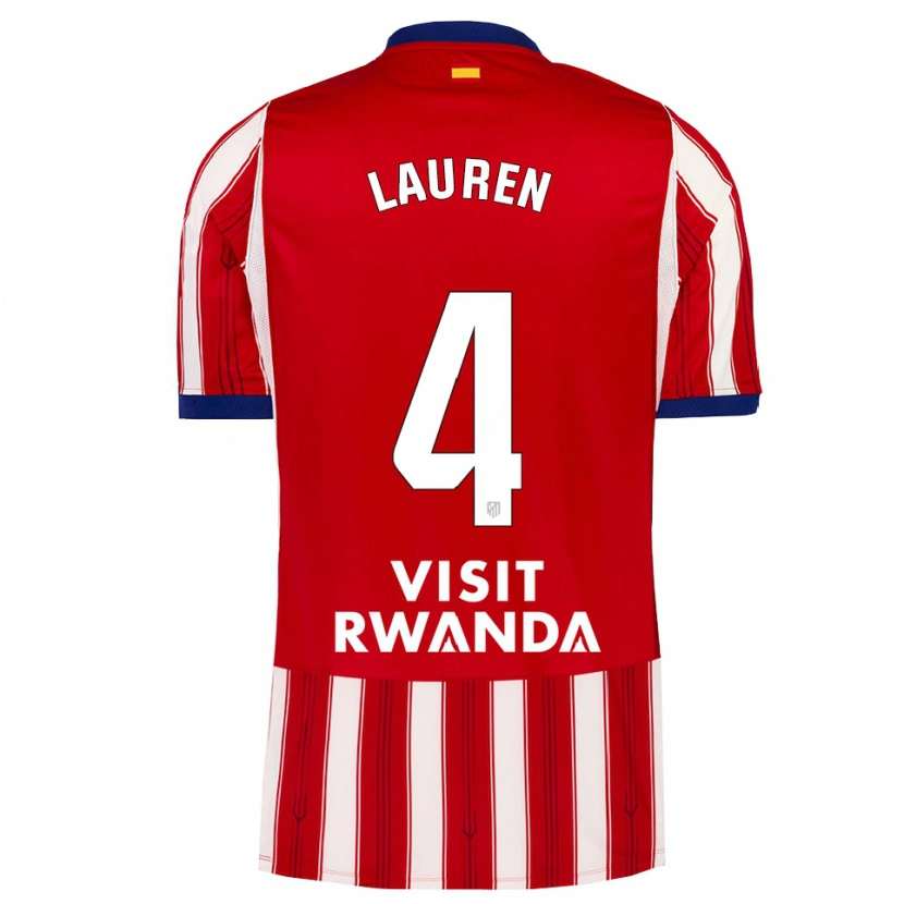 Danxen Kinderen Lauren Eduarda Leal Costa #4 Koninklijk Blauw Rood Wit Thuisshirt Thuistenue 2026/27 T-Shirt