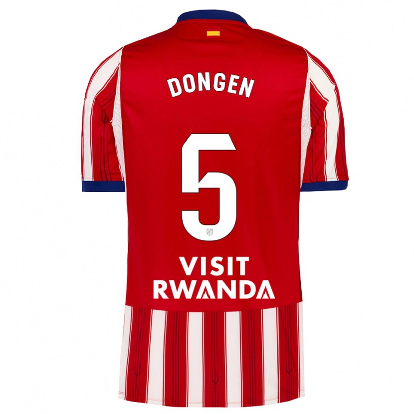 Danxen Kinderen Merel Van Dongen #5 Koninklijk Blauw Rood Wit Thuisshirt Thuistenue 2026/27 T-Shirt