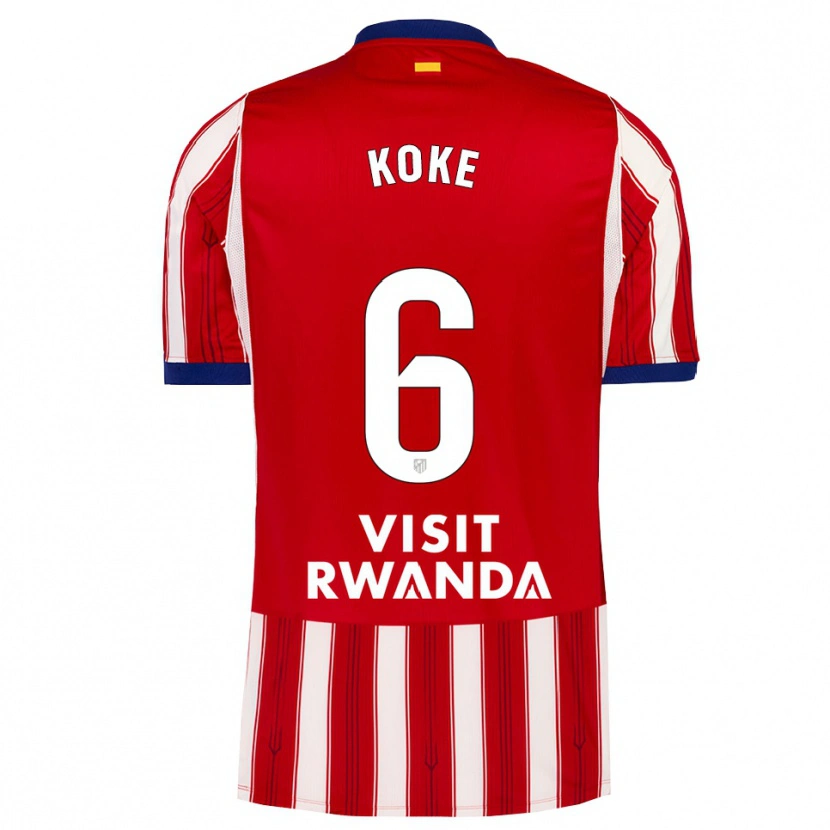 Danxen Kinderen Koke #6 Koninklijk Blauw Rood Wit Thuisshirt Thuistenue 2026/27 T-Shirt