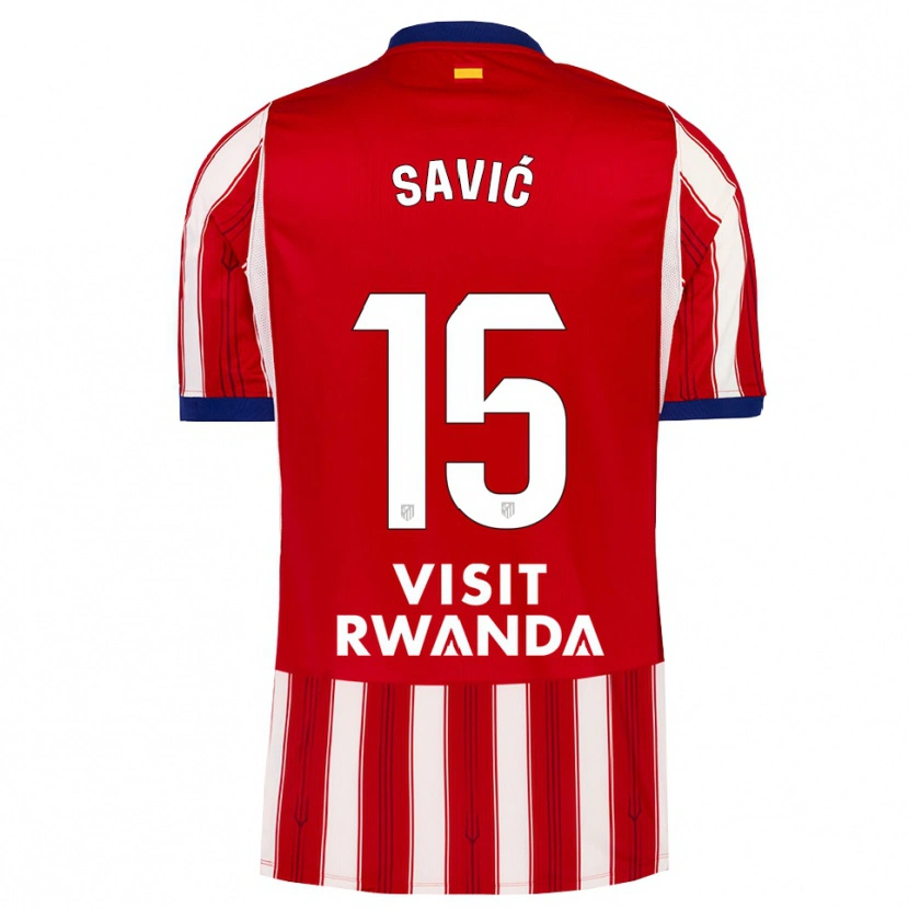 Danxen Kinderen Stefan Savic #15 Koninklijk Blauw Rood Wit Thuisshirt Thuistenue 2026/27 T-Shirt