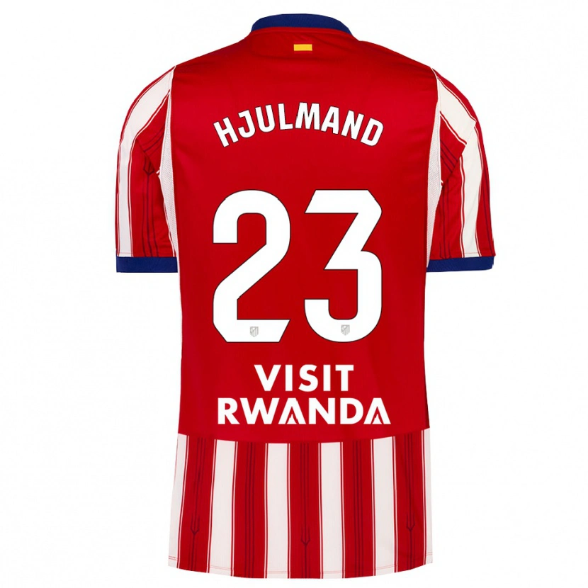 Danxen Kinderen Morten Hjulmand #23 Koninklijk Blauw Rood Wit Thuisshirt Thuistenue 2026/27 T-Shirt