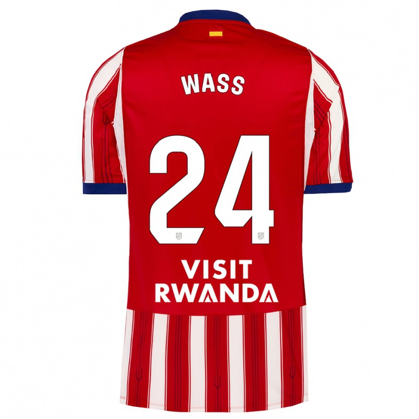 Danxen Kinderen Daniel Wass #24 Koninklijk Blauw Rood Wit Thuisshirt Thuistenue 2026/27 T-Shirt