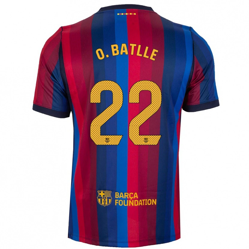 Danxen Kinderen Ona Batlle #22 Koninklijk Blauw Rood Geel Thuisshirt Thuistenue 2026/27 T-Shirt