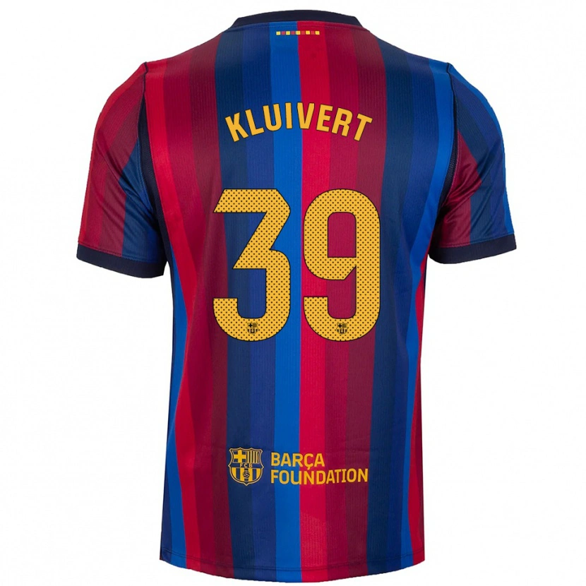 Danxen Kinderen Shane Kluivert #39 Koninklijk Blauw Rood Geel Thuisshirt Thuistenue 2026/27 T-Shirt