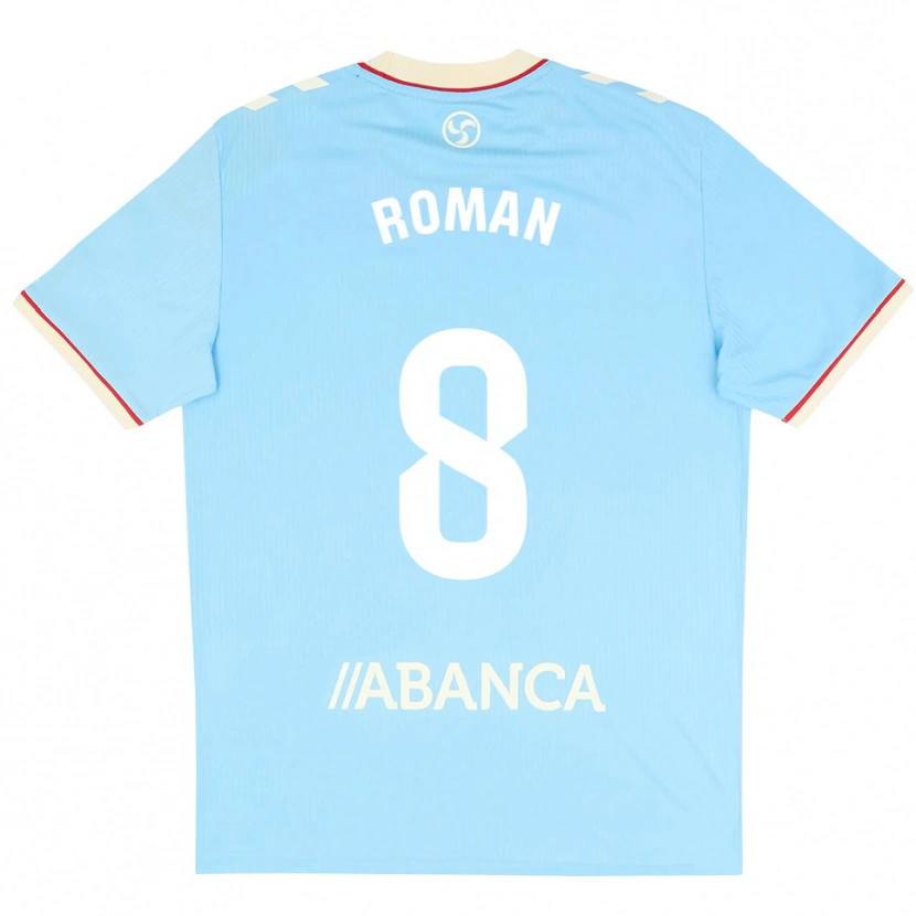 Danxen Kinderen Miguel Román #8 Hemelsblauw Wit Rood Thuisshirt Thuistenue 2026/27 T-Shirt