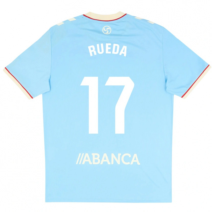 Danxen Kinderen Javi Rueda #17 Hemelsblauw Wit Rood Thuisshirt Thuistenue 2026/27 T-Shirt