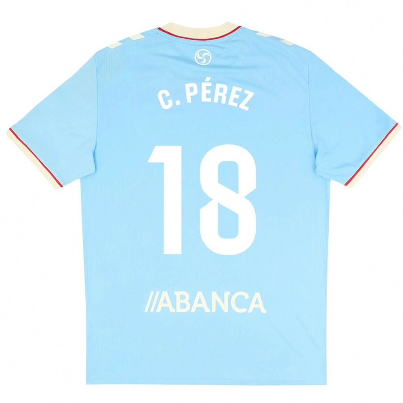 Danxen Kinderen Carles Pérez #18 Hemelsblauw Wit Rood Thuisshirt Thuistenue 2026/27 T-Shirt