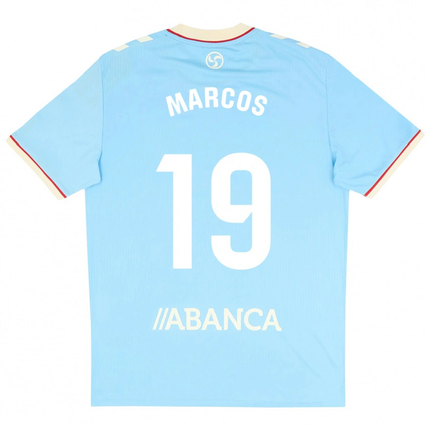Danxen Kinderen Óscar Marcos #19 Hemelsblauw Wit Rood Thuisshirt Thuistenue 2026/27 T-Shirt