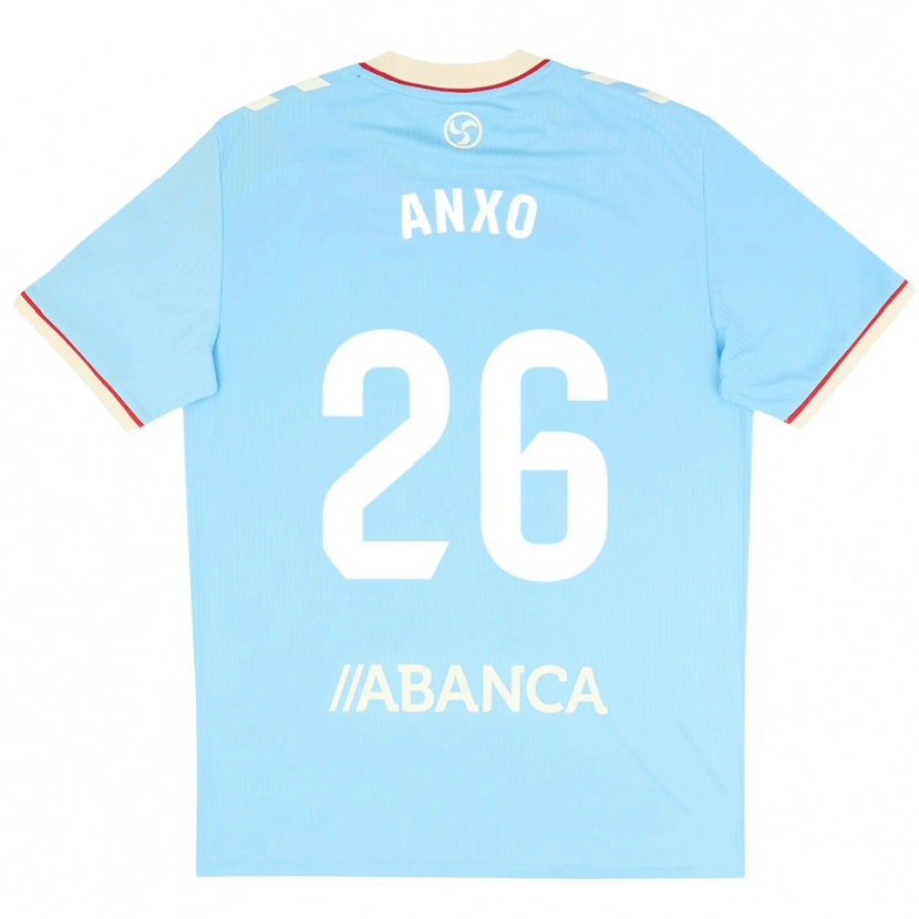 Danxen Kinderen Anxo Rodríguez #26 Hemelsblauw Wit Rood Thuisshirt Thuistenue 2026/27 T-Shirt