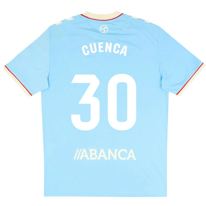Danxen Kinderen Hugo Cuenca #30 Hemelsblauw Wit Rood Thuisshirt Thuistenue 2026/27 T-Shirt