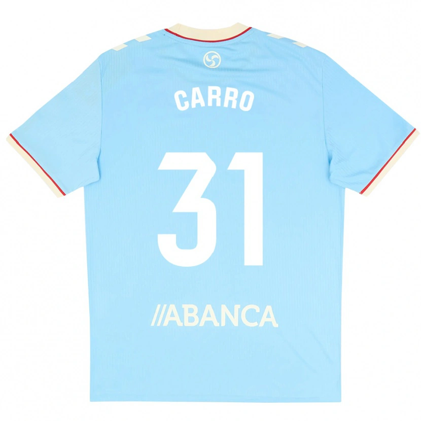 Danxen Kinderen Cristian Carro #31 Hemelsblauw Wit Rood Thuisshirt Thuistenue 2026/27 T-Shirt