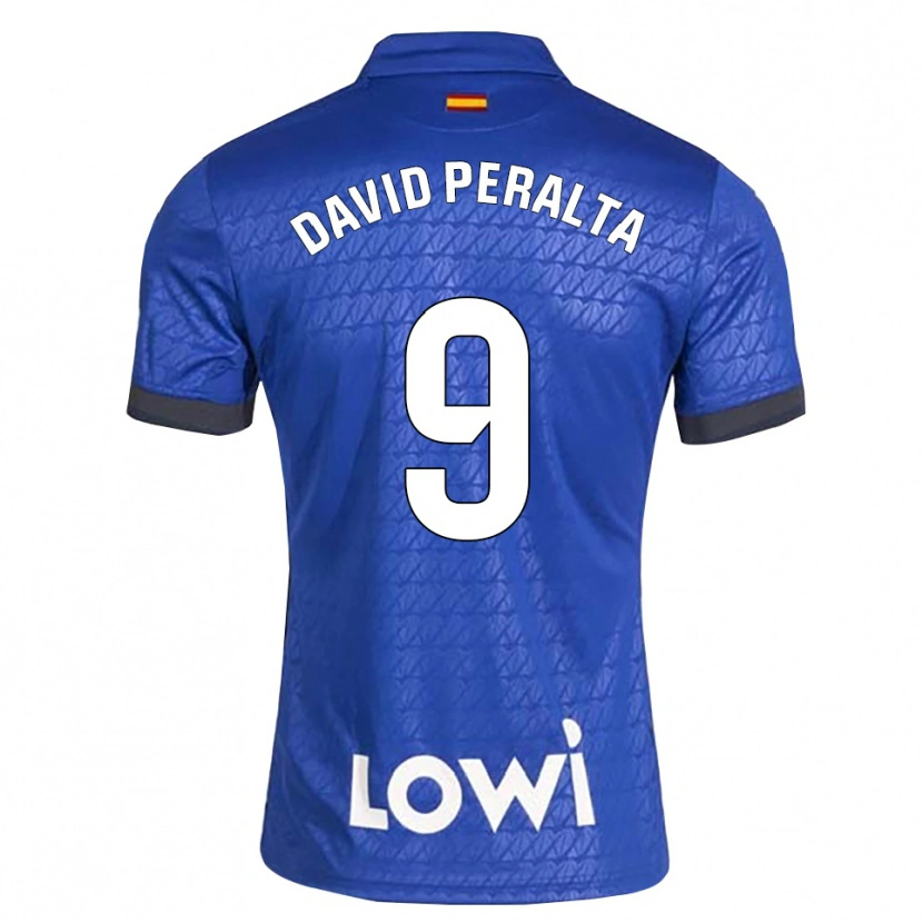 Danxen Kinderen Juan David Peralta #9 Blauw Wit Zwart Thuisshirt Thuistenue 2026/27 T-Shirt