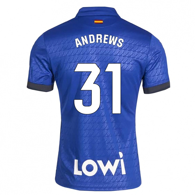 Danxen Kinderen George Andrews #31 Blauw Wit Zwart Thuisshirt Thuistenue 2026/27 T-Shirt