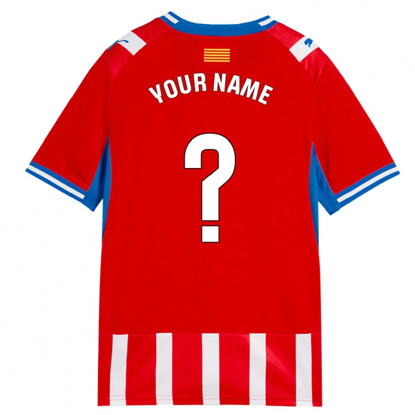 Danxen Kinderen Uw Naam #0 Rood Wit Hemelsblauw Thuisshirt Thuistenue 2026/27 T-Shirt