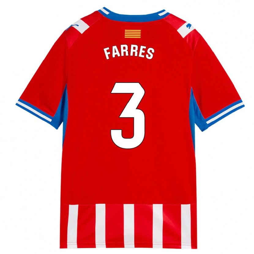 Danxen Kinderen Biel Farrés #3 Rood Wit Hemelsblauw Thuisshirt Thuistenue 2026/27 T-Shirt