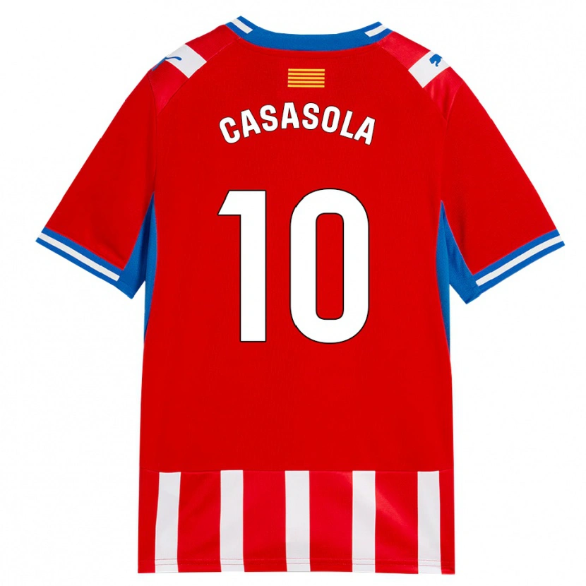 Danxen Kinderen Derek Casasola #10 Rood Wit Hemelsblauw Thuisshirt Thuistenue 2026/27 T-Shirt