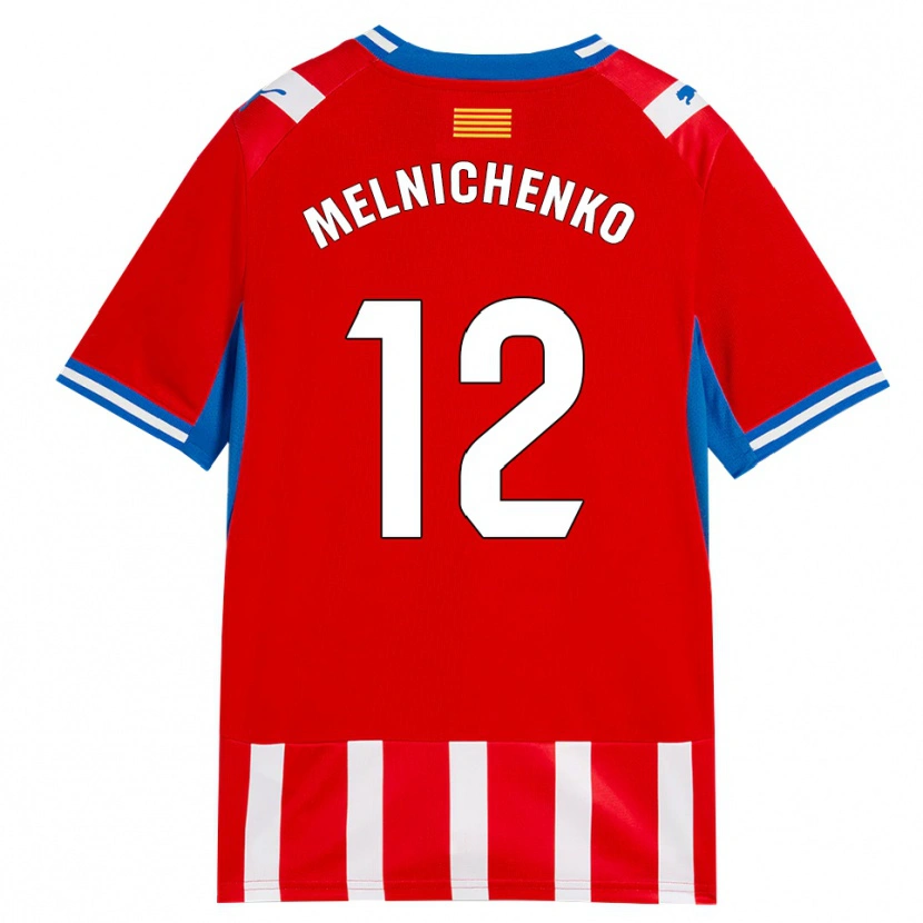 Danxen Kinderen Dmytro Melnichenko #12 Rood Wit Hemelsblauw Thuisshirt Thuistenue 2026/27 T-Shirt