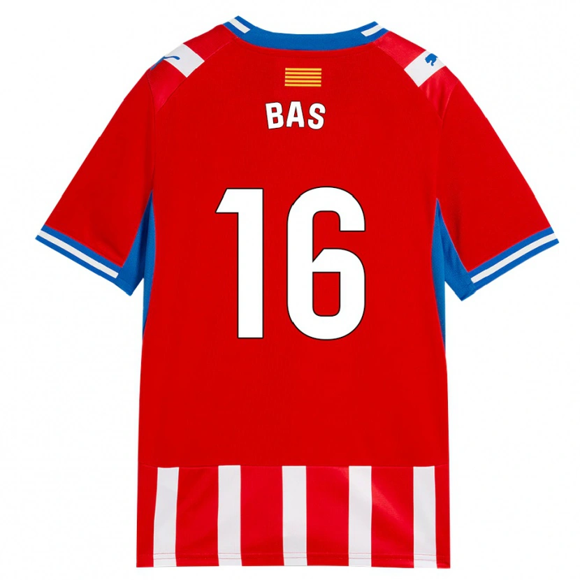 Danxen Kinderen Jordi Bas #16 Rood Wit Hemelsblauw Thuisshirt Thuistenue 2026/27 T-Shirt