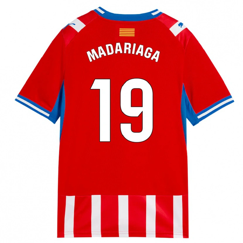 Danxen Kinderen Génesis Madariaga #19 Rood Wit Hemelsblauw Thuisshirt Thuistenue 2026/27 T-Shirt