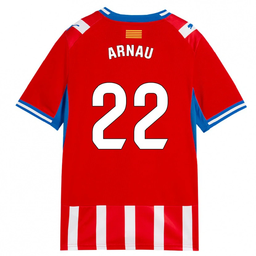 Danxen Kinderen Pol Arnau #22 Rood Wit Hemelsblauw Thuisshirt Thuistenue 2026/27 T-Shirt