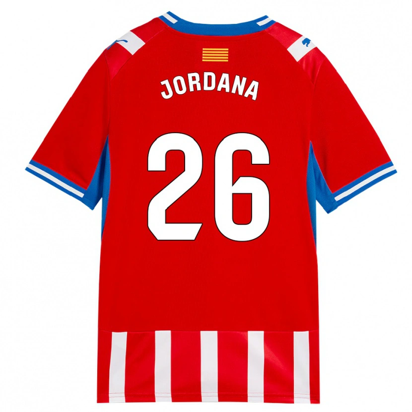 Danxen Kinderen Gibert Jordana #26 Rood Wit Hemelsblauw Thuisshirt Thuistenue 2026/27 T-Shirt