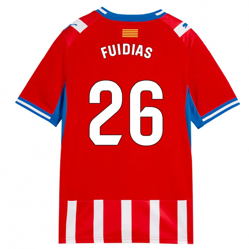 Danxen Kinderen Toni Fuidias #26 Rood Wit Hemelsblauw Thuisshirt Thuistenue 2026/27 T-Shirt
