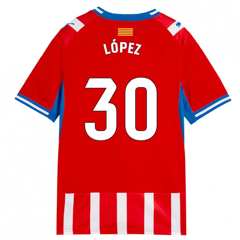 Danxen Kinderen Pau López #30 Rood Wit Hemelsblauw Thuisshirt Thuistenue 2026/27 T-Shirt